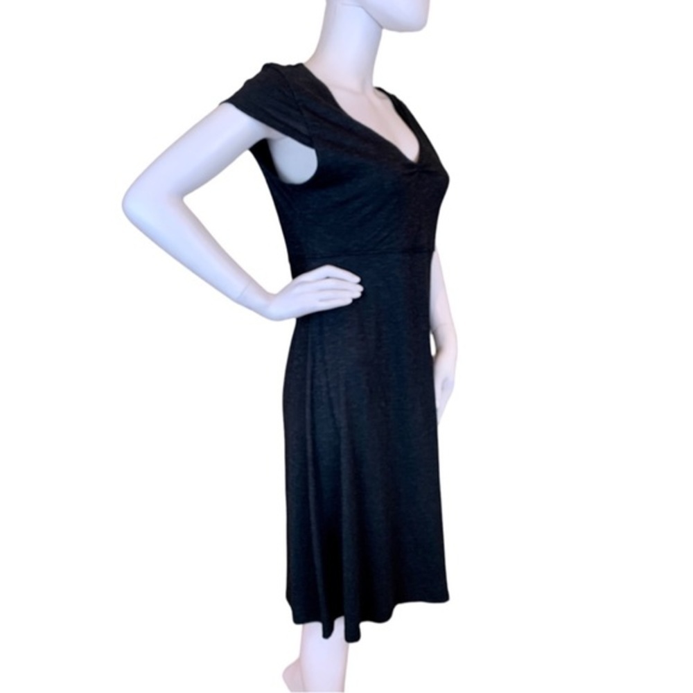 Horny Toad Charcoal Gray Cap Sleeve Knee Length Dress Size Medium - Picture 6 of 10